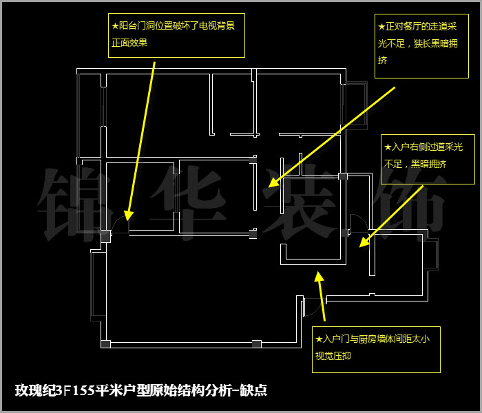 融僑中央花園玫瑰紀(jì)三樓155平米 戶(hù)型